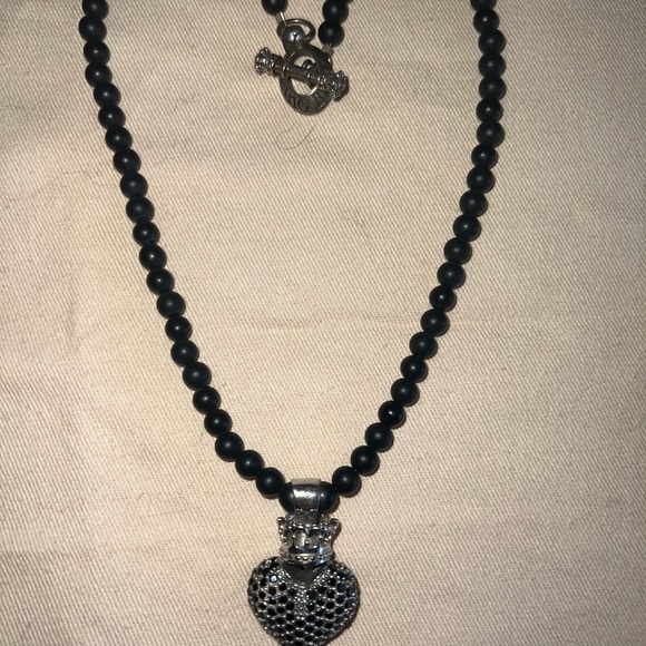 King Baby Black Heart Necklace and Rose Bracelet - Picture 5 of 9